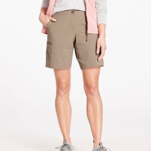 L.L.Bean Comfort Trail Shorts Women’s Size 10 Brown Nylon Stretch Hiking Outdoor